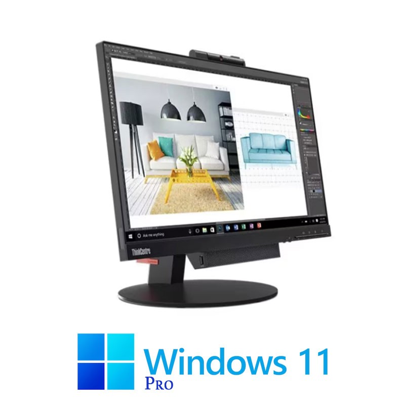 All-in-One Lenovo TIO22 Gen 3, Hexa Core i5-8400T, 16GB DDR4, FHD IPS, Win 11 Pro