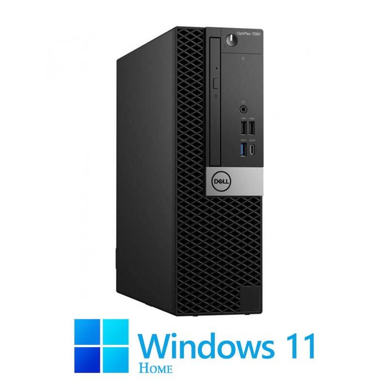 Calculatoare Dell OptiPlex 7060 SFF, Hexa Core i5-9500, 8GB, 256GB SSD, Win 11 Home