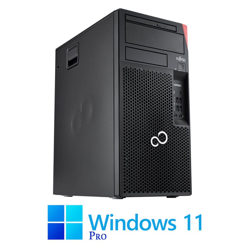 Calculatoare Fujitsu ESPRIMO P758, Quad Core i3-8100, 8GB, 256GB SSD, Win 11 Pro