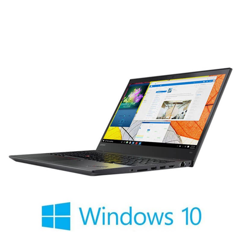 Laptop Lenovo ThinkPad T570, i5-7300U, 16GB DDR4, Display NOU FHD, Win 10 Home