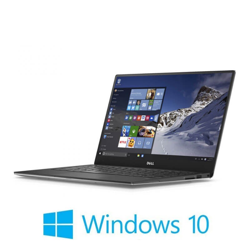 Laptopuri Dell XPS 13 9360, i7-7500U, SSD, 13.3 inci Full HD, Webcam, Win 10 Home