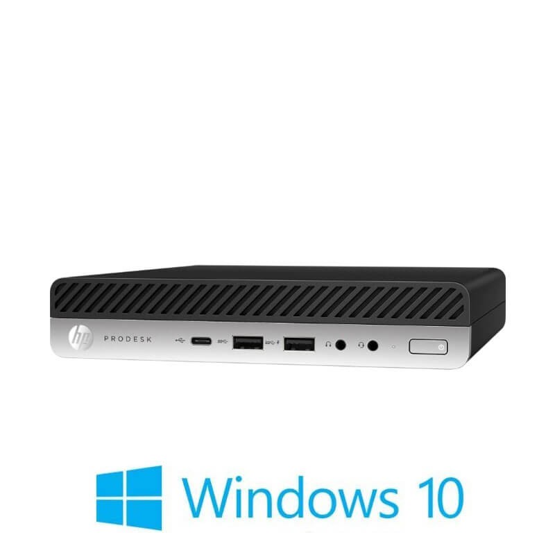 Mini PC HP ProDesk 600 G3, Quad Core i5-7500T, 8GB, 256GB SSD, Win 10 Home