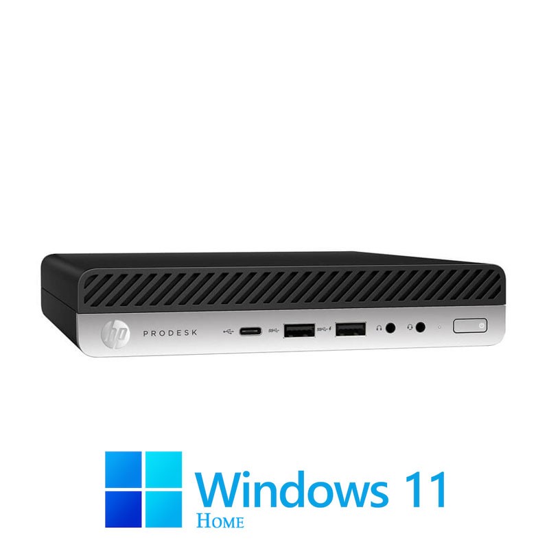 Mini PC HP ProDesk 600 G5, Hexa Core i5-9500T, 16GB DDR4, SSD, Win 11 Home