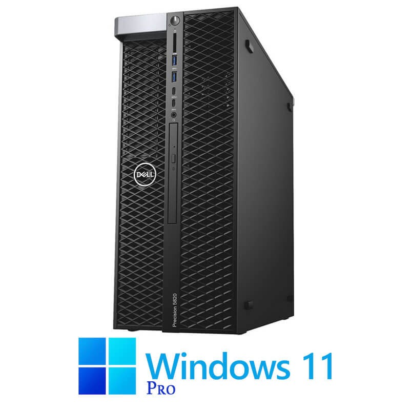 Workstation Dell Precision 5820, Octa Core i7-7820X, 512GB SSD, GT 720, Win 11 Pro
