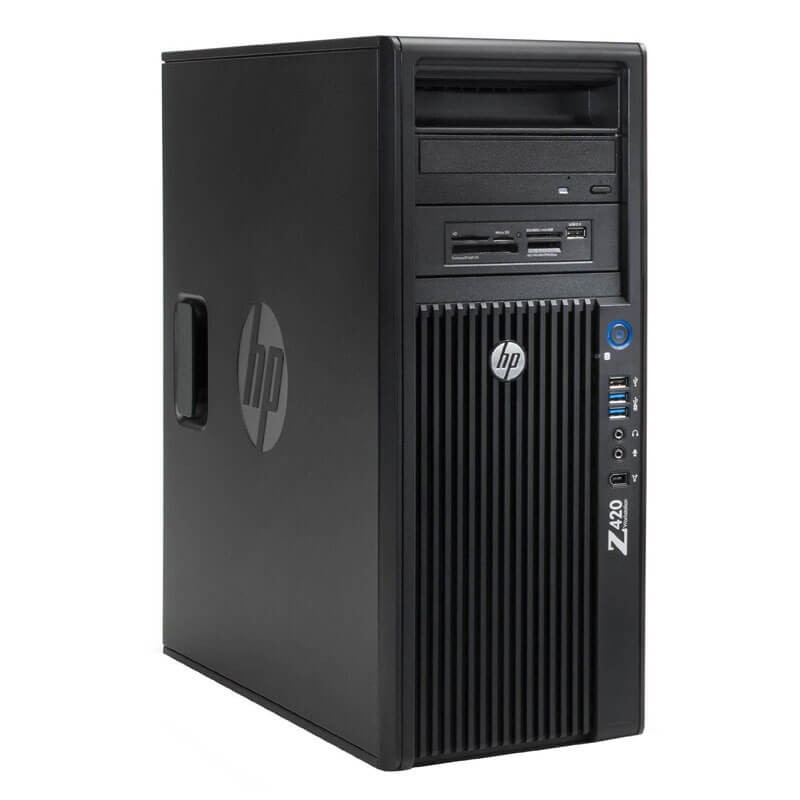 Workstation SH HP Z420, Hexa Core E5-1650, 32GB DDR3, 512GB SSD, Quadro P400